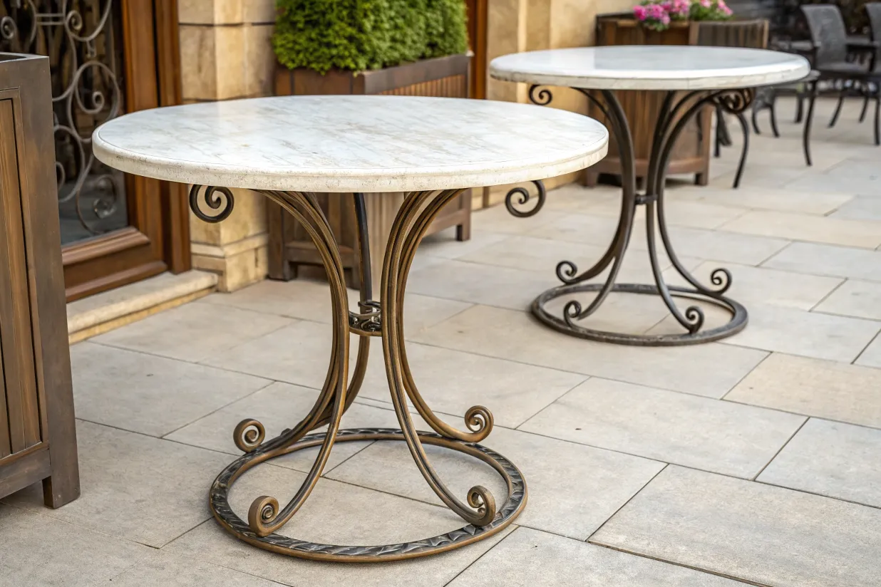 Кам’яні столи й меблі зі стільницями з натурального каменю