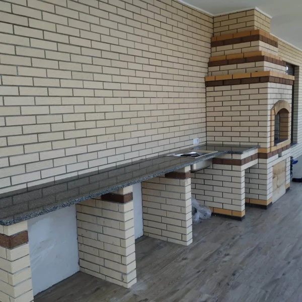 Гранітна стільниця для вуличної кухні з мангалом_1