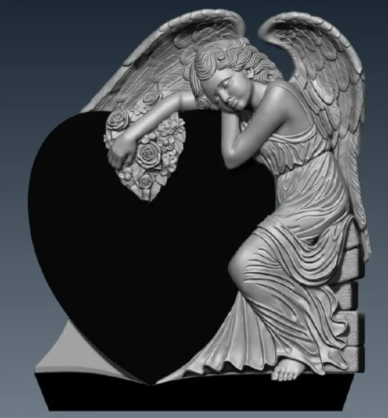 гранітний пам'ятник, виконаний за допомогою ЧПУ