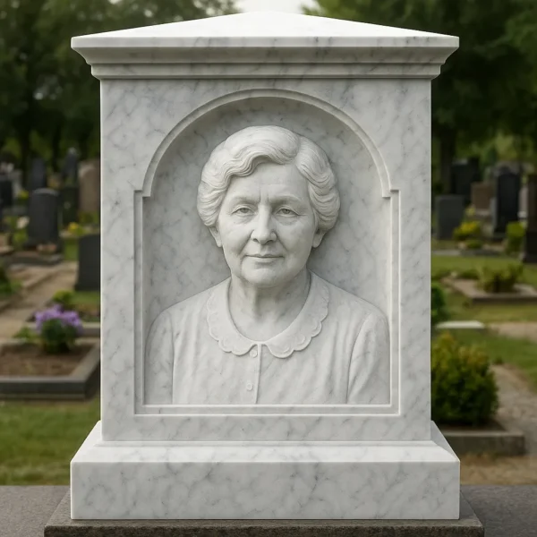 Мармуровий надгробок із 3D-різьбленням